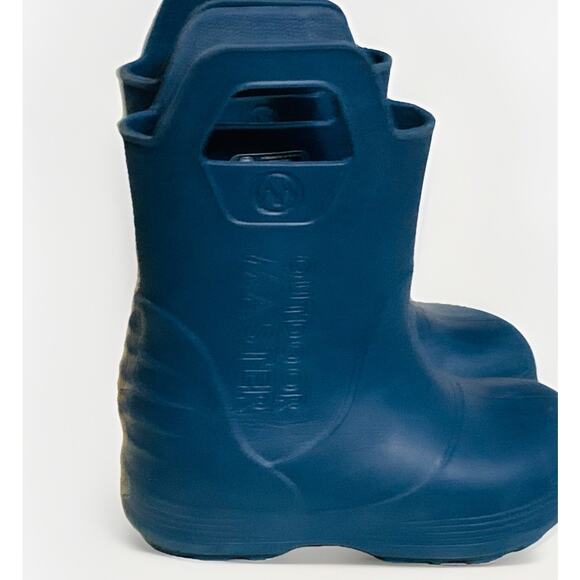Outdoor Master Kids Blue Rain Boots Pull On Light Weight Size 12 Rainboot - Picture 1 of 7